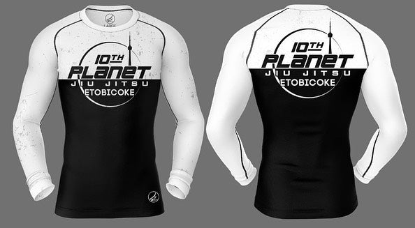 10th Planet Black and White Rashguard