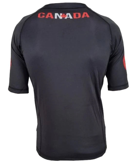 Flawless Kimono Black Canada Flag Rash guard