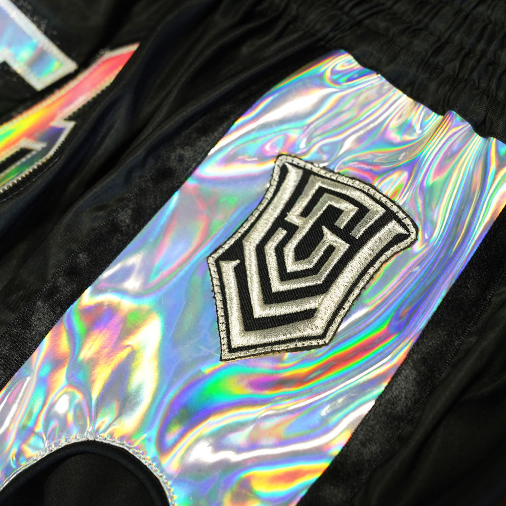Yuth Sports Gear Muay Thai Shorts - Black & Silver