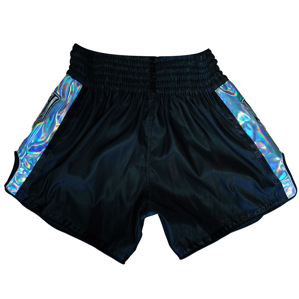 Yuth Sports Gear Muay Thai Shorts - Black & Silver