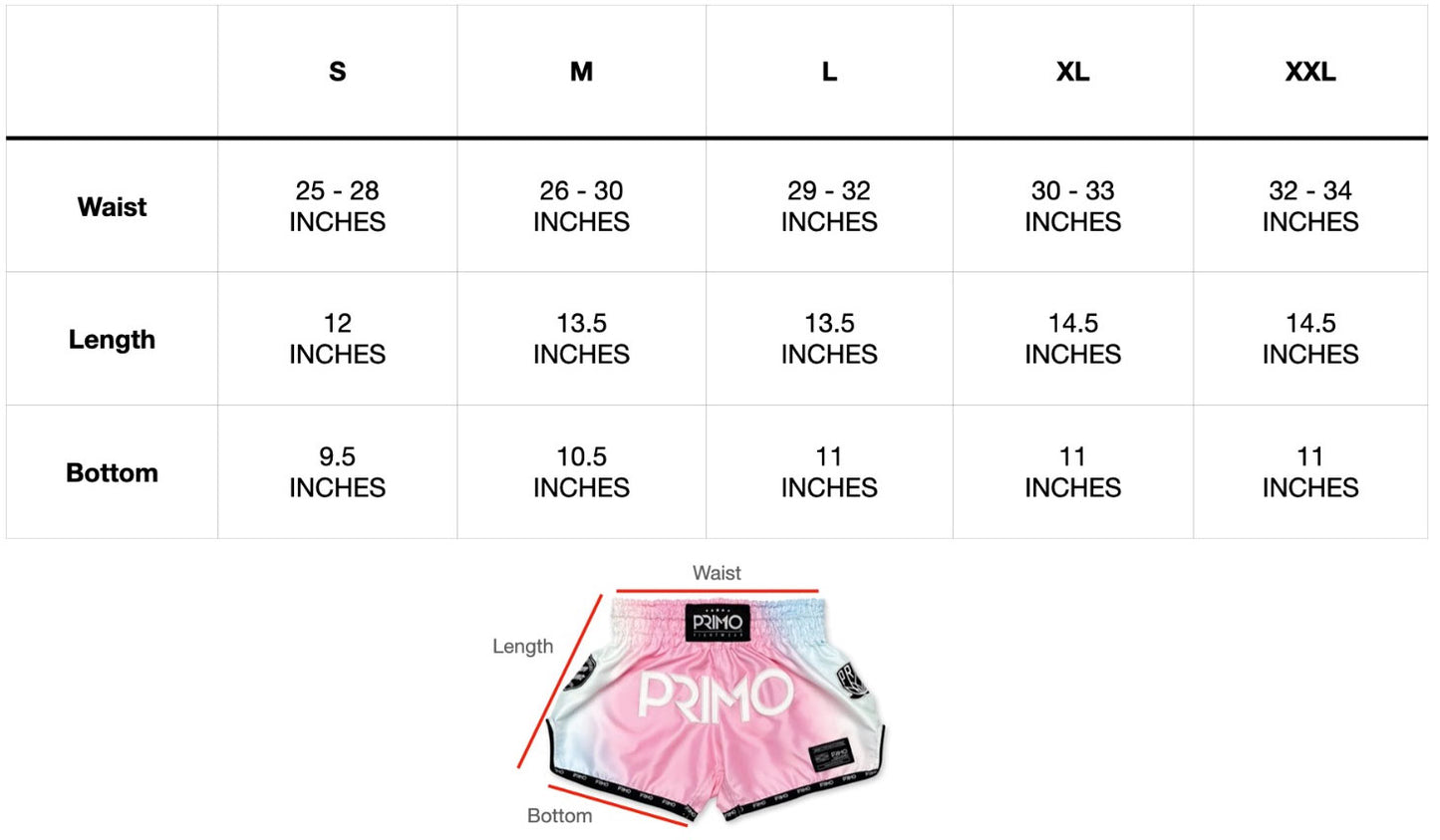 Primo Muay Thai Shorts - Trinity Series Microfiber - Grey