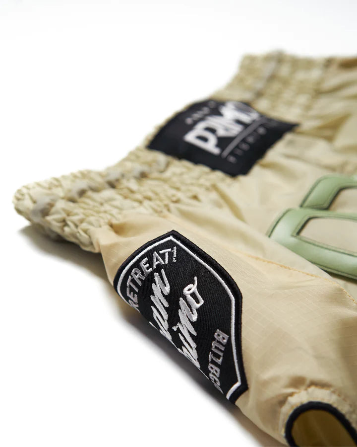 Primo Muay Thai Shorts - Super Nylon - Mantis Tan