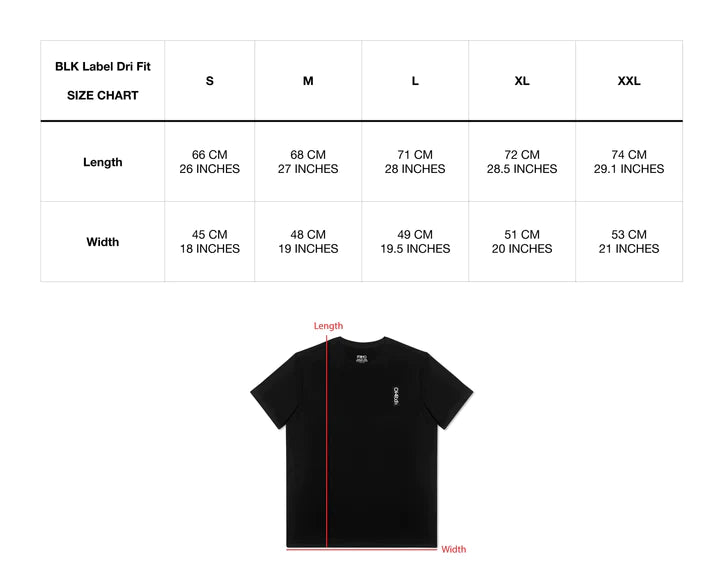 Primo BLK Label Dri-Fit T-Shirt - Multiple Colours
