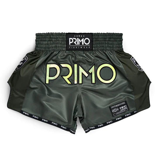 Primo Muay Thai Shorts - Hologram Series - Valour Green